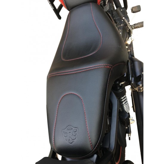 Royal Enfield Thunderbird 350X and 500X Cushion/Foam Design Seat Cover (Red Stitching)