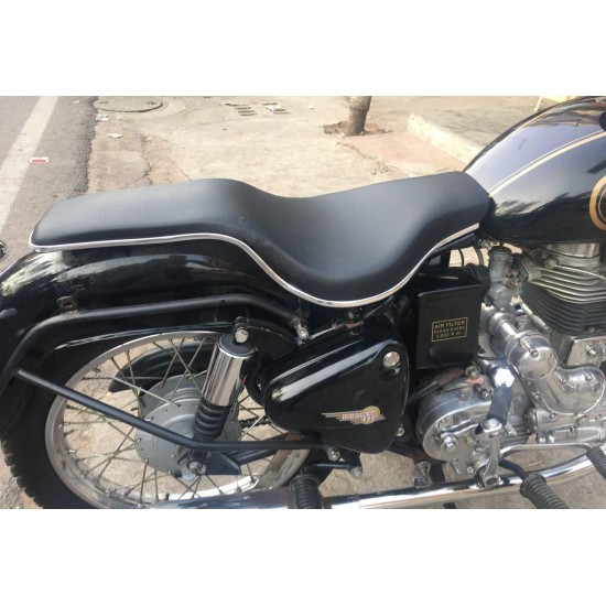 Royal Enfield Classic 350/500 Complete Long seat/Long Seat Assembly(Black)