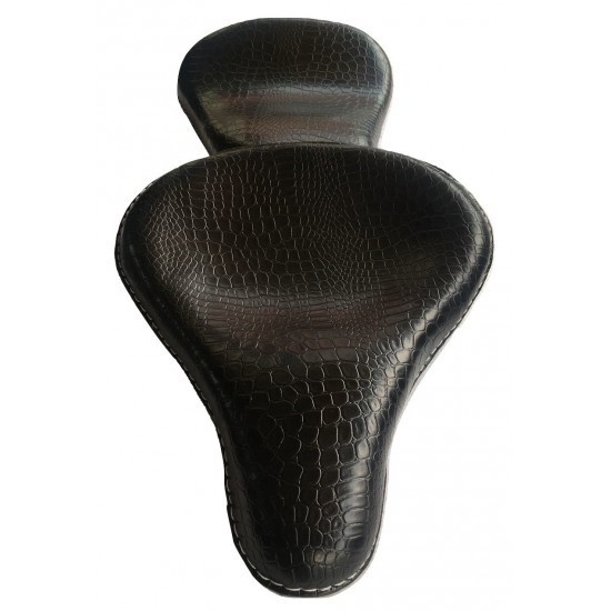 Harley Type Slim Seat with Spring Front and Rear Seat (Cobra Black)Only for Classic Models Only