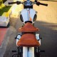 Harley Type Slim Seat with Spring Front and Rear Seat Only for Electra And Standard Models Only  (Double Tone Tan)
