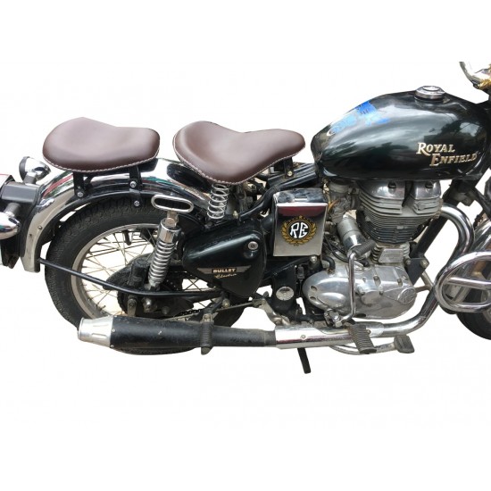 Harley Type Slim Seat with Spring Front and Rear Seat Only for Electra And Standard Models Only (Brown)