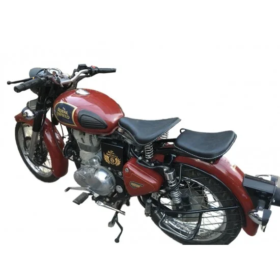 Royal Enfield Classic 350/500 All Models Kabir Singh Harley Type Slim Seat with Spring Front and Rear Seat (Black)