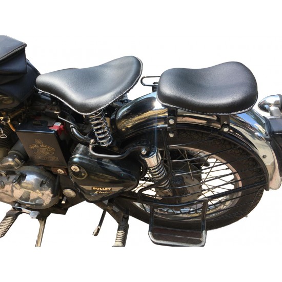 Royal Enfield Electra And Standard 350 & 500 Kabir Singh Harley Type Slim Seat with Spring Front and Rear Seat (Black)