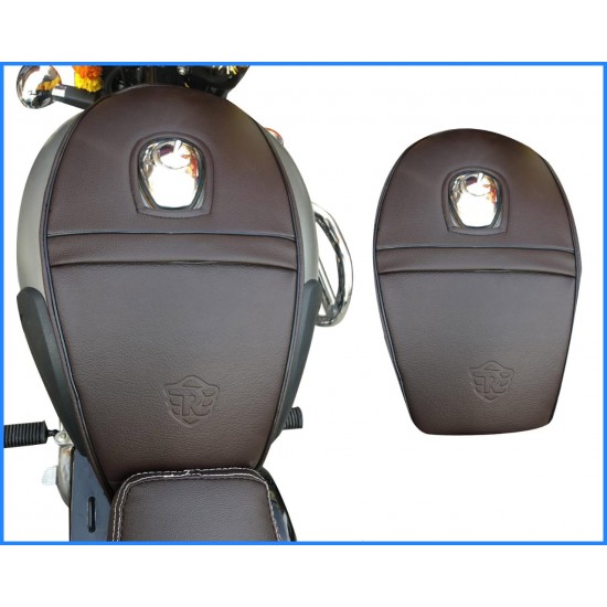 Royal Enfield Classic 350/500/ Bullet /Standard and Electra Tank Cover (Gunmetal & Signals Coffee Brown)