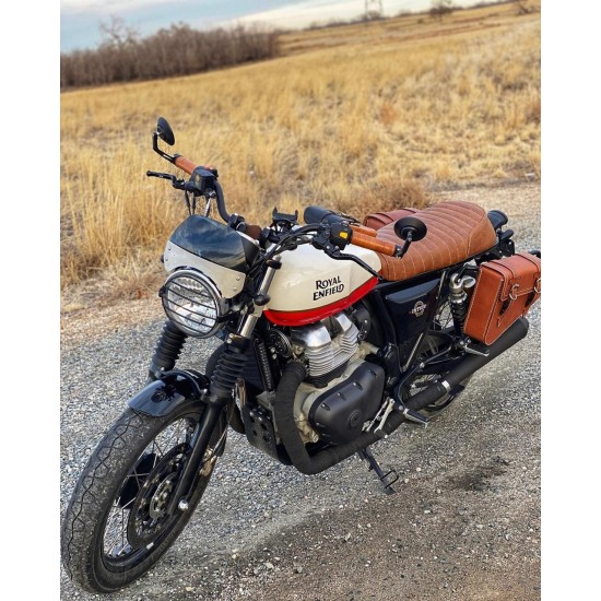 Royal Enfield Interceptor 650 Seat Cover with Added Cushion (Tan Brown)