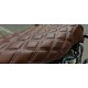 Royal Enfield Interceptor 650 Diamond Design Seat Cover With Added Cushion (Double tone brown) 