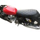 Royal Enfield Interceptor 650 Diamond Design Seat Cover With Added Cushion (Black With Black Stitching )