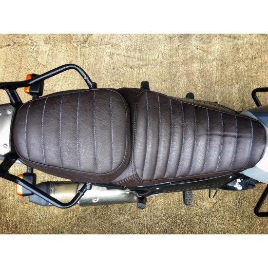 Royal Enfield Himalayan Retro Look With Added Cushion Seat Cover (Dark Chocolate)