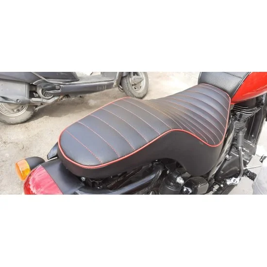 Royal Enfield Thunderbird 350X/500X Seat Cover With Cafe Racer Look With Red Piping