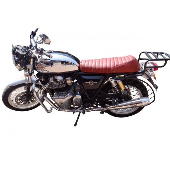 Royal Enfield Interceptor 650 Cafe Racer Seat Cover With Added Cushion (Tomato - Brown Red)