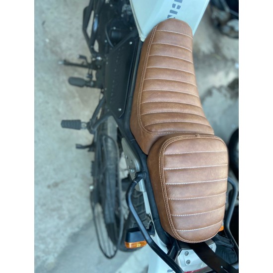 Royal Enfield Himalayan Retro Look With Added Cushion Seat Cover (Tan)
