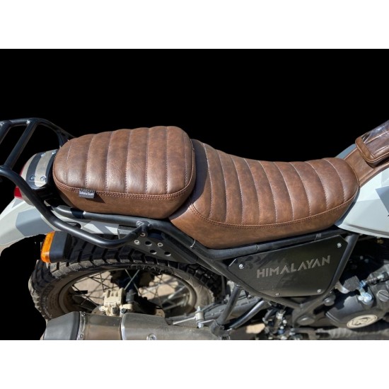 Royal Enfield Himalayan Retro Look Cushion Seat Cover (Double Tone Brown)