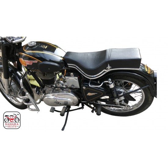  Royal Enfield classic 350/500 old model type seat with chrome double Beeding (Classic)
