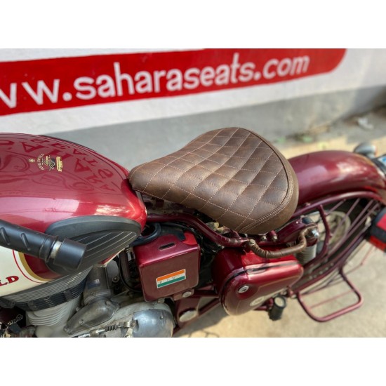 Royal Enfield Kabir Singh/Arjun Reddy Seat for Classic350/500/Bullet/electra/Standard  (double tone brown)