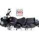 Royal Enfield Classic 350/500 Leather Finish Seat Cover and Tank Cover (Black and Red)