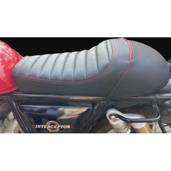 Royal  Enfield Continental GT 650 Single Rider Complete Touring Seat (Black and Red)