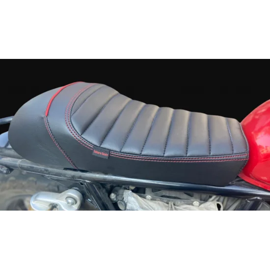 Royal  Enfield Continental GT 650 Single Rider Complete Touring Seat (Black and Red)