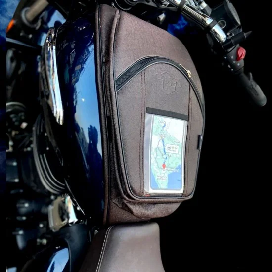 Royal Enfield Meteor 350 Fireball/Stellar/Supernova Tank Cover (Brown) (Mobile Tank Cover)