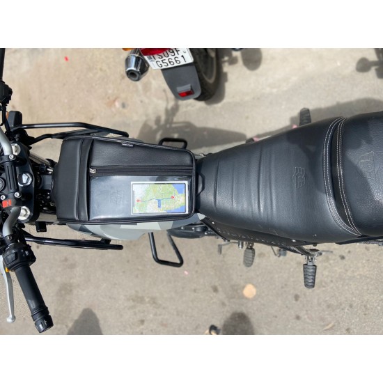 Royal Enfield Himalayan Tank Cover with Mobile Holder (Black)
