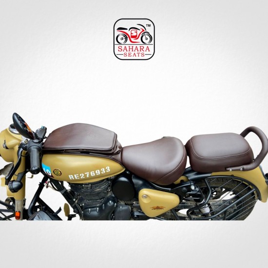 Royal Enfield All New Classic 350/ Be Reborn Classic Cushion Seat Cover ( Brown)
