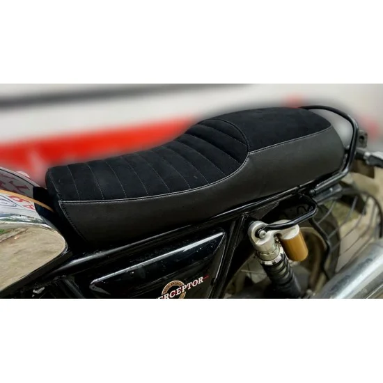 Royal Enfield Interceptor 650 Custom/modified Cafe Racer Style  Complete Seat Assembly ( Black) 