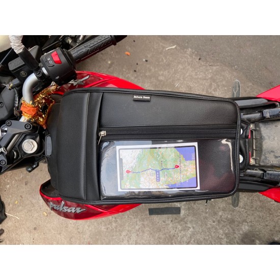 Bajaj Pulsar N160 Tank Cover with Mobile Holder (Thick Flap - Large Space)