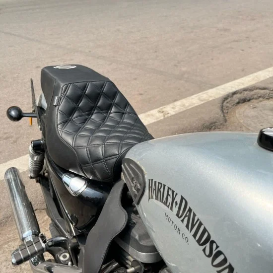 Harley Davidson Iron 883 Diamond Stitch Step-Up Custom Passenger Pillion Seat