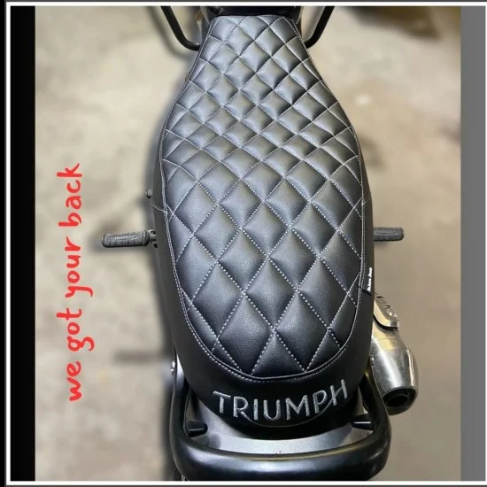 Triumph Speed 400 Diamond stitch Cushion Seat Cover Black