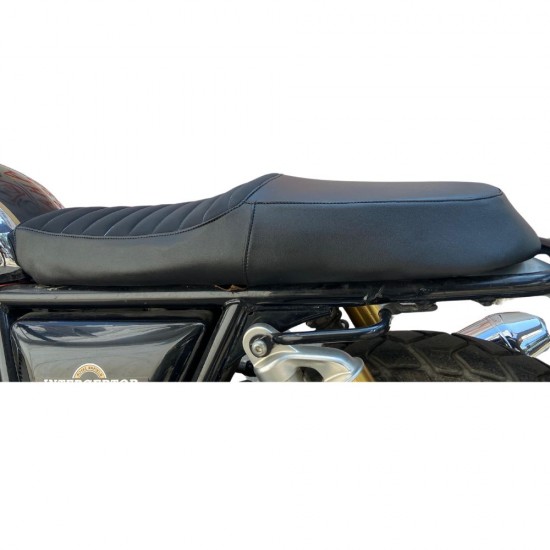 Royal Enfield Interceptor 650 Custom/modified Cafe Racer With R Embroided Complete Seat Assembly ( Black)