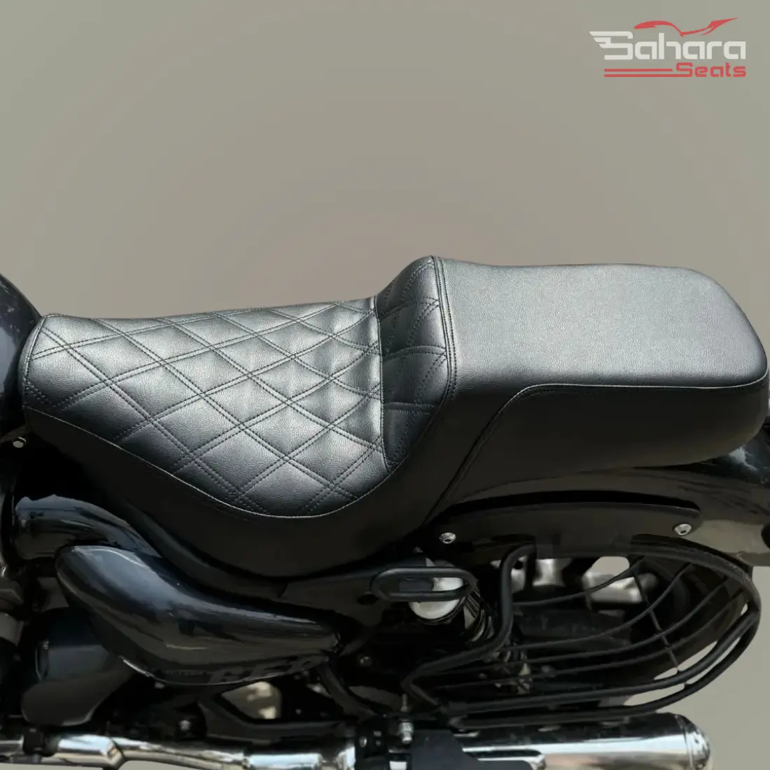 Sahara Seats Step-up Custom Seat for Super Meteor 650-Diamond Pattern