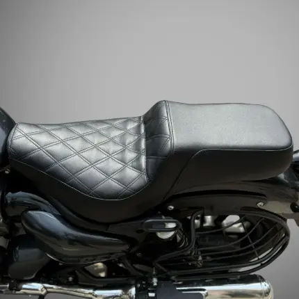 Sahara Seats Step-up Custom Seat for Super Meteor 650-Diamond Pattern