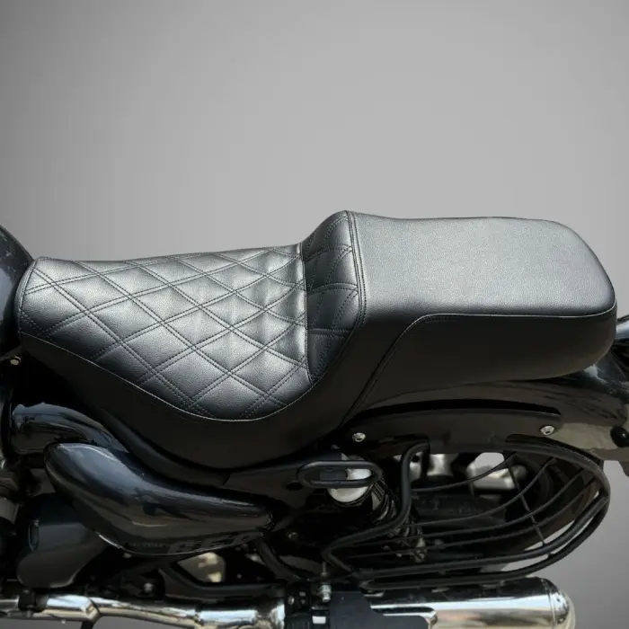 Sahara Seats Step-up Custom Seat for Super Meteor 650-Diamond Pattern