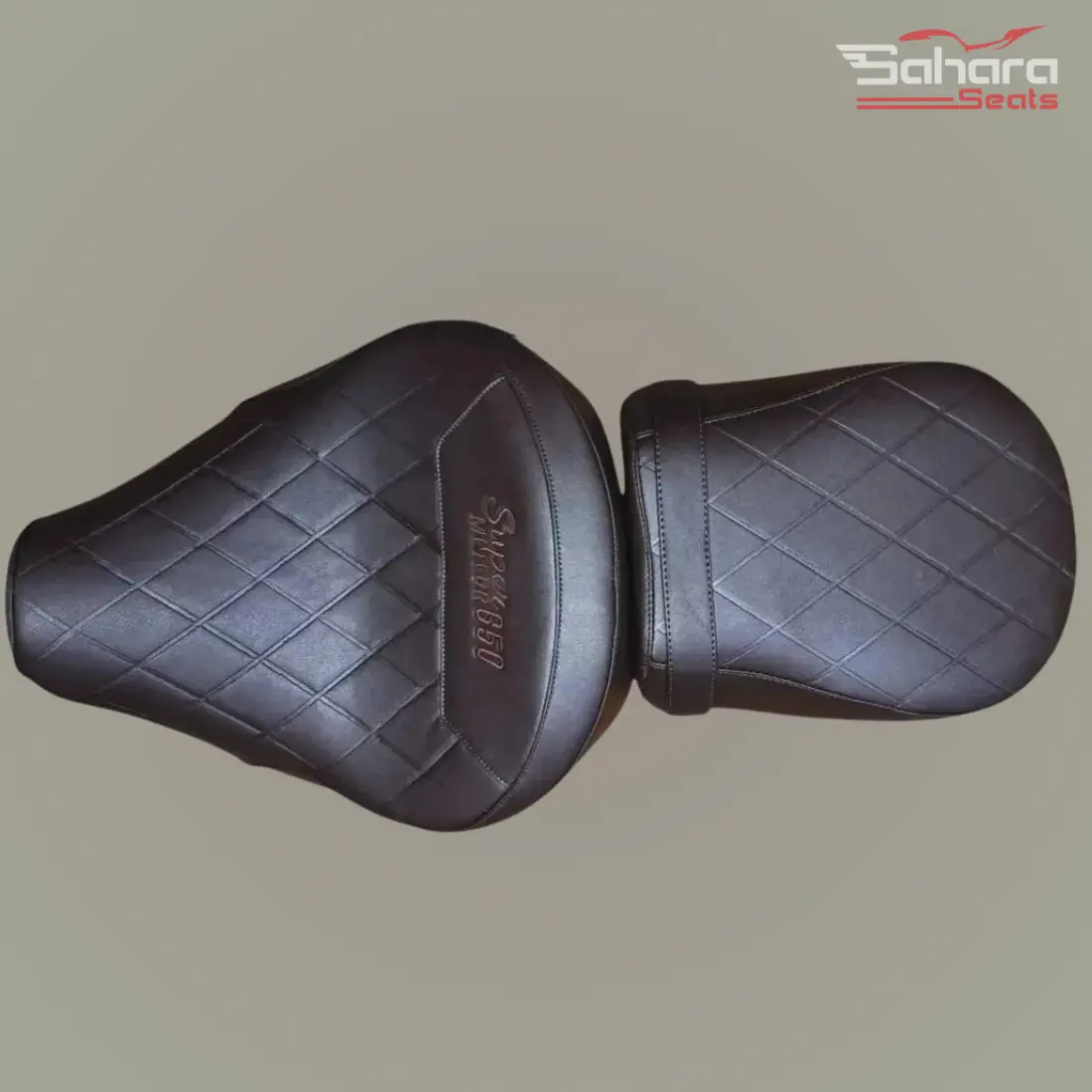 Royal Enfield Super Meteor 650 Heat Pressed Customized Dual Seat