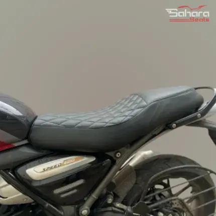 Triumph Speed 400/T4/ MY25 Diamond Design Leather Finish Cushion Seat Cover