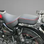 Meteor 350 Cushion Seat Cover - Fireball, Stellar, Supernova (Black with Red piping)