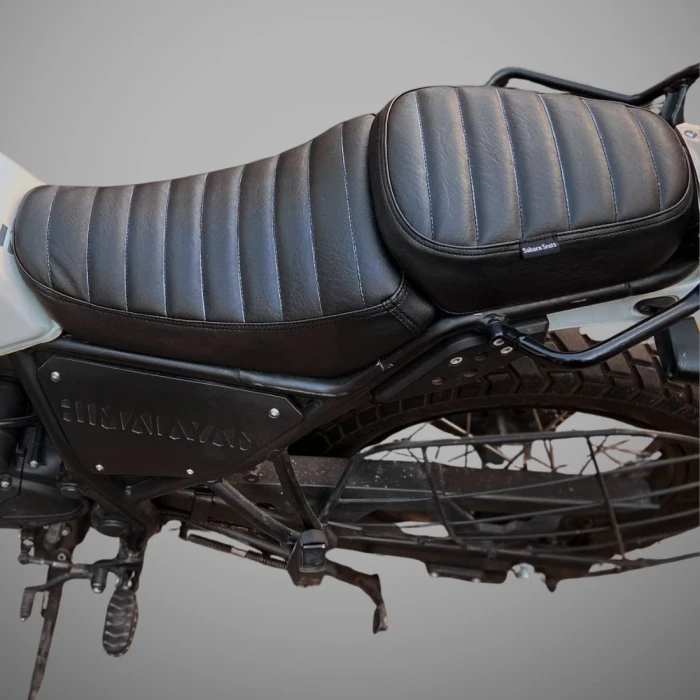 Himalayan 411 Retro Seat Cover with Added Cushion (Black)