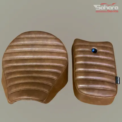 Royal Enfield Shotgun 650 Touring Ribbed Rider Saddle – Tan Brown Edition