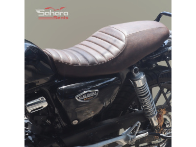 Honda H’ness CB350 Cafe Racer Seat – Premium Ribbed Custom Seat